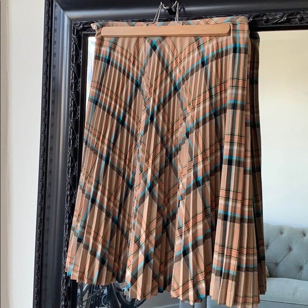 Trina Turk plaid pleated skirt